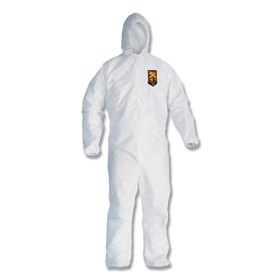 XXX-LARGE WHITE KLEENGUARD COVERALL ZIPPER FRON